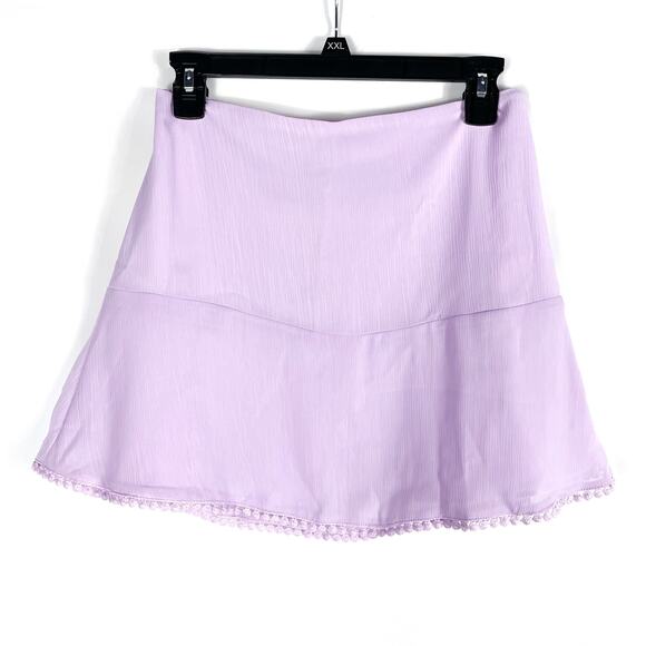 More to Come Fiona Mini Skirt Lilac Purple Dotted Trim A-Line Revolve‎ Sz S - Picture 5 of 11